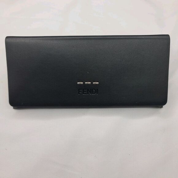 FENDI AUTHENTIC EYEGLASSES BLACK SMALL MAGNETIC CASE - Picture 1 of 7